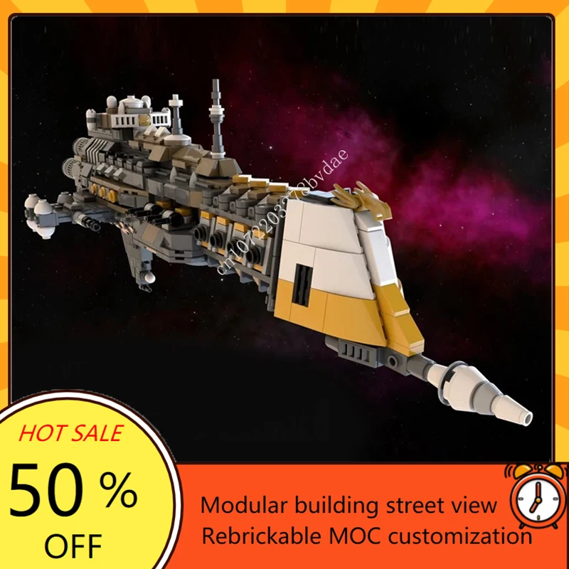 

1219PCS Space Battle MOC Lunar Class Cruiser Starplan Invisible Battlefleet Gothic Model Building Blocks DIY Assembly Toys Gifts