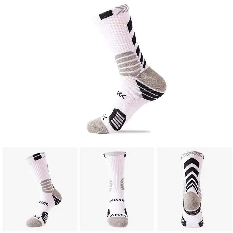 Chaussettes de sport aérées en coton unisexe, accessoire de cyclisme, course à pied, randonnée, camping, football, basket-ball