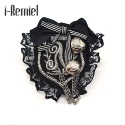 New Arrival Top Fashion Stainless Steel Anchor Broche Brooches British Style Retro Fringed Bead Brooch Female Pin Badge
