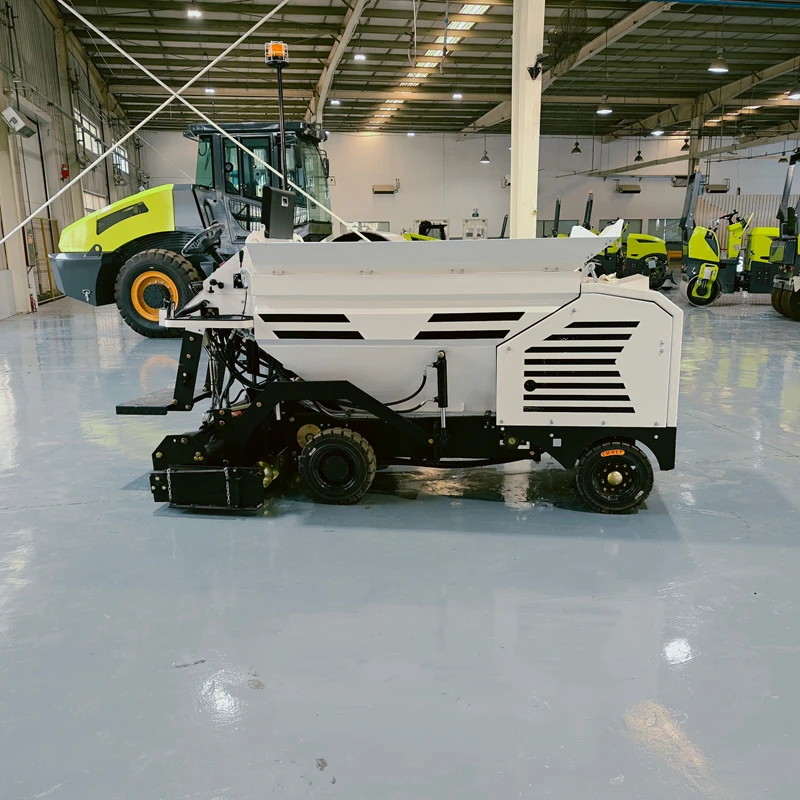 Max Paving Width 1.45m Small Road Construction Equipment Wheeled Asphalt Paver With Engine Fully Hydraulic System 9.5kw Power