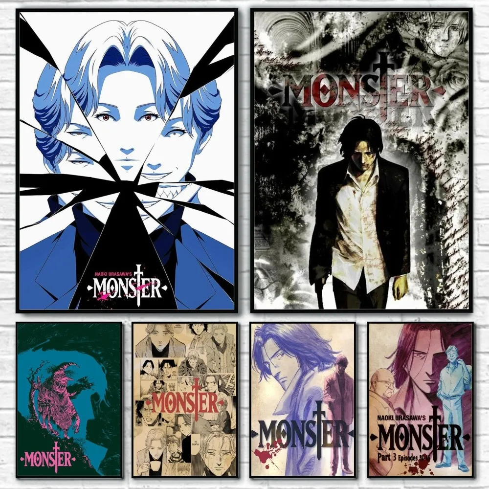 Póster de monstruo N-Naoki Urasawa S, arte de pared impermeable para el hogar, sala de estar, Bar, decoración estética