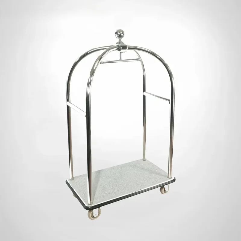 Electric Stainless Steel Hotel Luggage Trolley Cart 13L Capacity 1050*650*1870mm Dimensions Hotels Restaurants Available