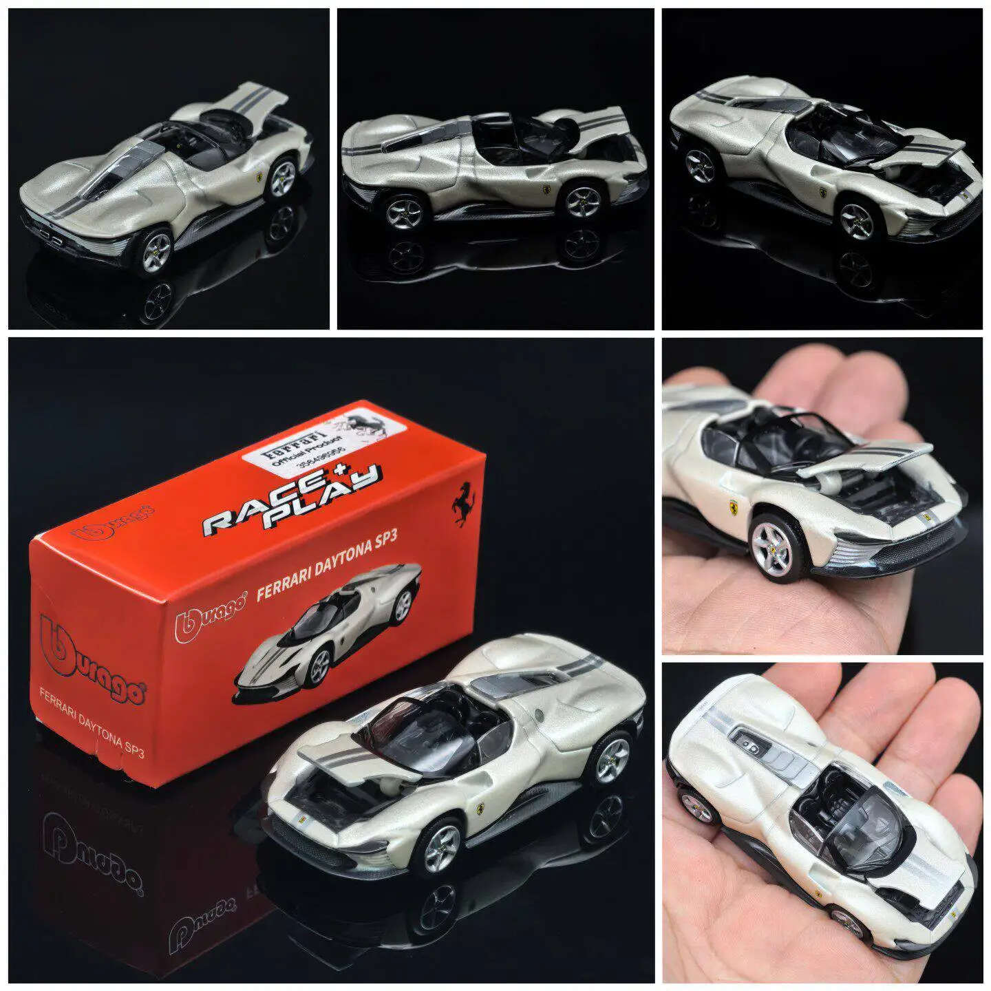 Bburago 1:64 Ferrari Serie Legierung Druckgussmodelle SP3 458 599 ENZO Mini Simulationsautos F12 SF90 812 Sammlerfahrzeug Spielzeug Geschenk – Detail 9