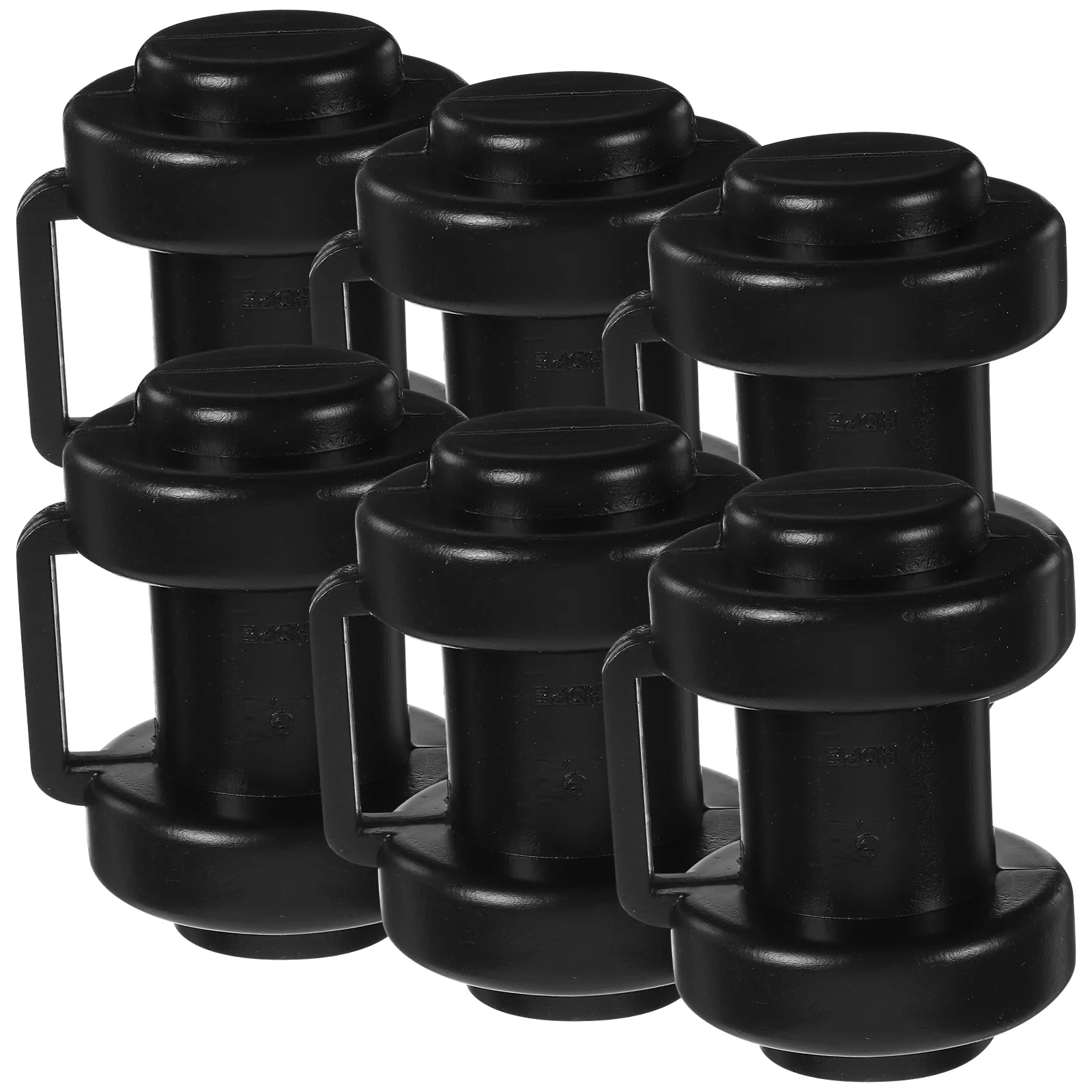 6 szt. Czarne nakładki na słupki trampoliny, akcesoria do siatki, osłony na słupki do użytku zewnętrznego