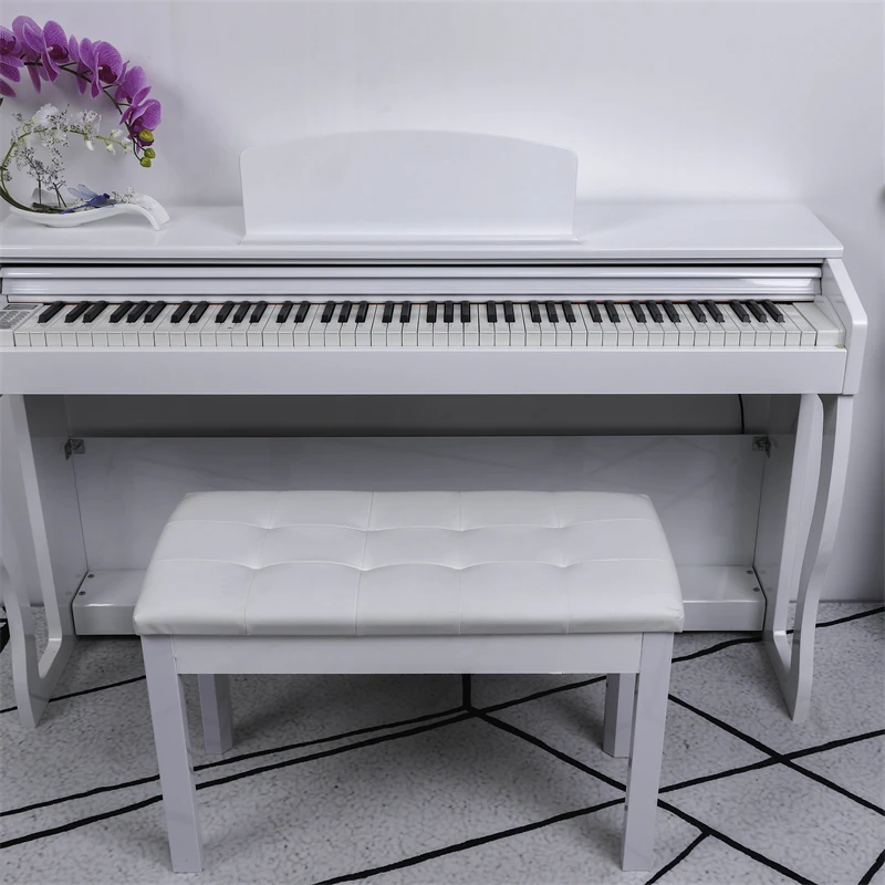 China OEM 88 Key Button Hammer Full Weighted Hammer Action Music Keyboard White Electric Piano