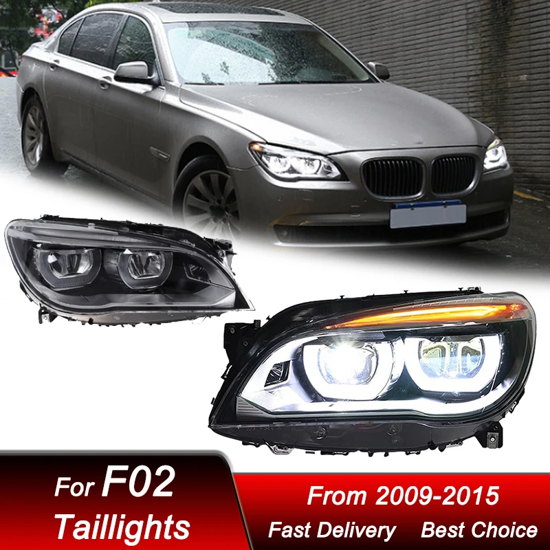 

Car Headlights For 7 Series F02 2009-2015 angle eye LED Headlamp Assembly Upgrade High Configure Projector Lens Accessories Kit
