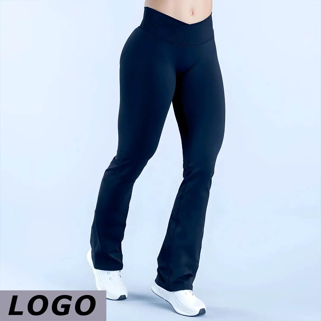 DF LOGO High Waist Seamless Flare Yoga Leggings for Women  Quick Dry  Hip Lift Stretch Flared Pants for Gym Workout Pilates
