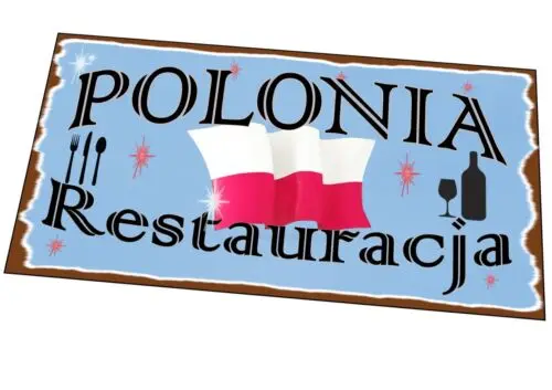 Polonia Restauracja Sign Polish Restaurant Vintage Retro Metal Sign Wall Plaque