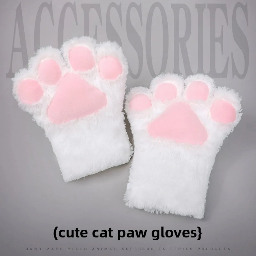 

Японский стиль, милые и очаровательные плюшевые перчатки с кошачьей лапой, реквизит для косплея, для кошки, тематический косплей и повседневная одежда