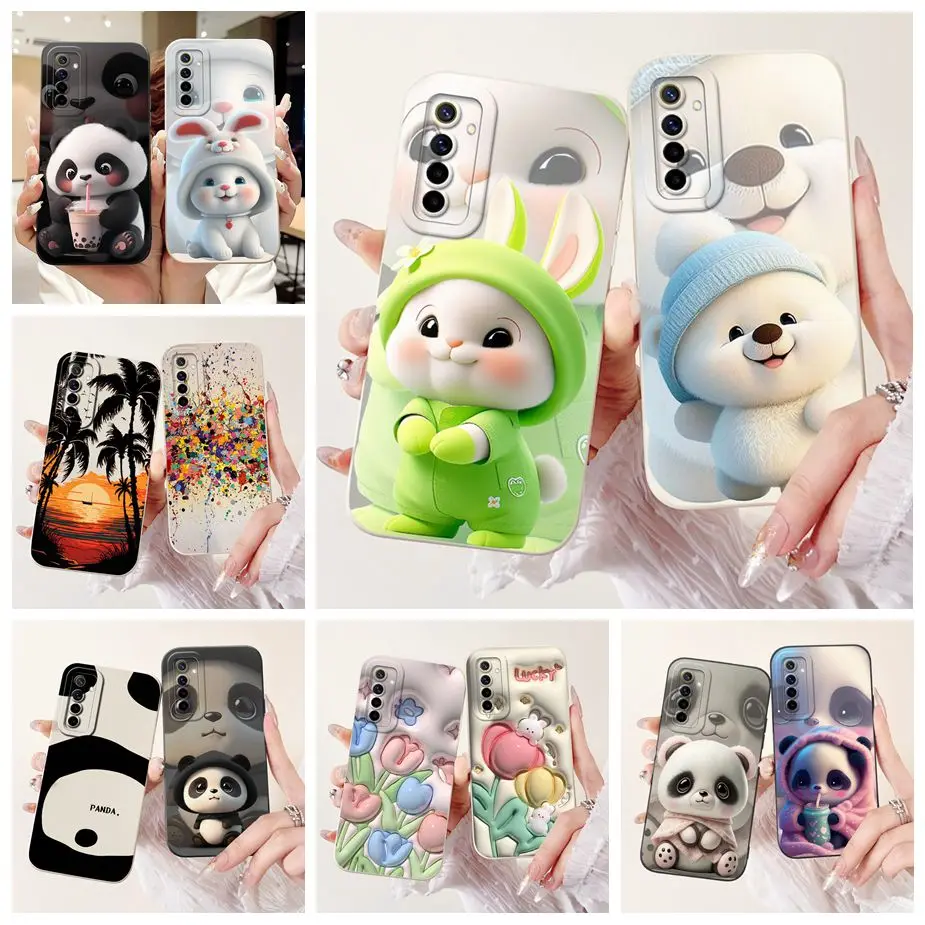 

For Realme 6 6i 6S Case Realme6 Pro Cute Cat Rabbit Painted Cover Soft TPU Phone Case For Realme 6 Pro Realme 6S 6i Fundas Coque