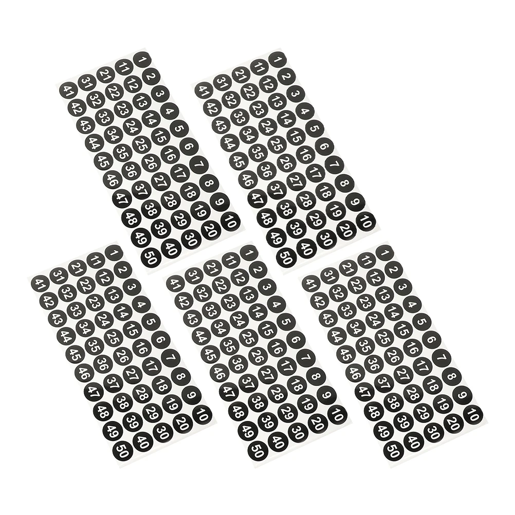 

250 Circular Labels Numbered Stickers 1 50 Black Number Stickers For ganizing 254CM Self Adhesive Waterproof Office Tags