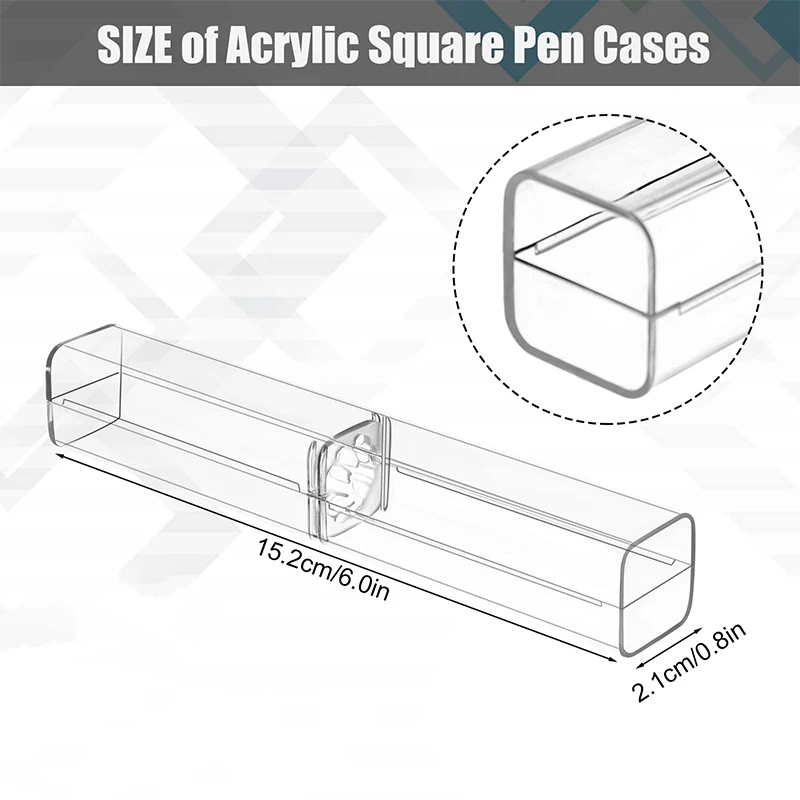 30Pcs Transparent Pencil Case Pencil Gift Box Pen Organizer Case Pencils Storage Box Fountain Pen Holder Container