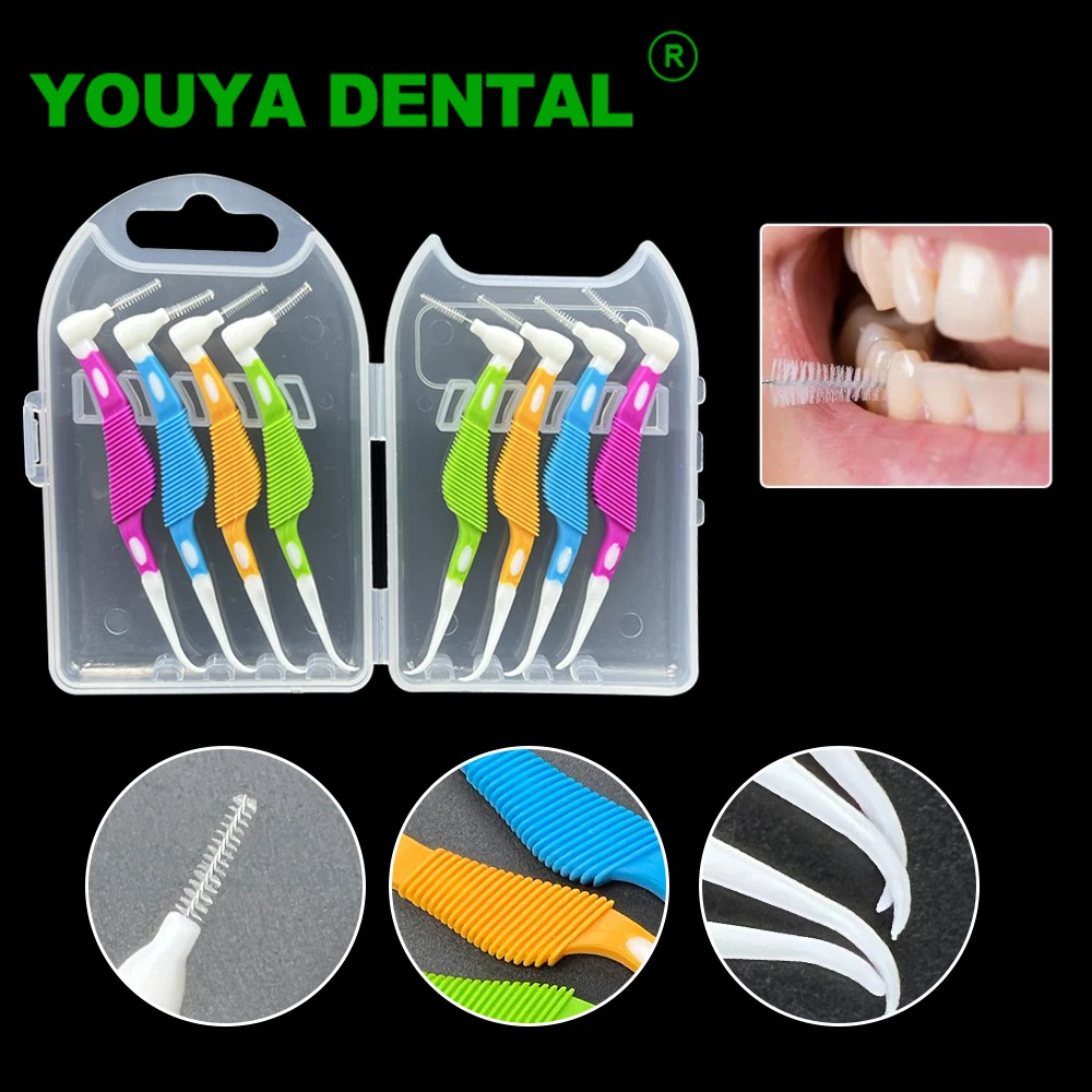 

8pcs/box Interdental Brushes Soft Plastic Dental Toothpicks Brush Between Teeth Floss Toothpicks Teeth gap Oral Hygiene Care New