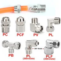 Accesorios Neumáticos de cobre, accesorio de aire OD 4 6 8 10 12 mm, rosca 1/8 3/8 1/2 ""1/4"" conector rápido BSP para conectores de tubo de manguera
