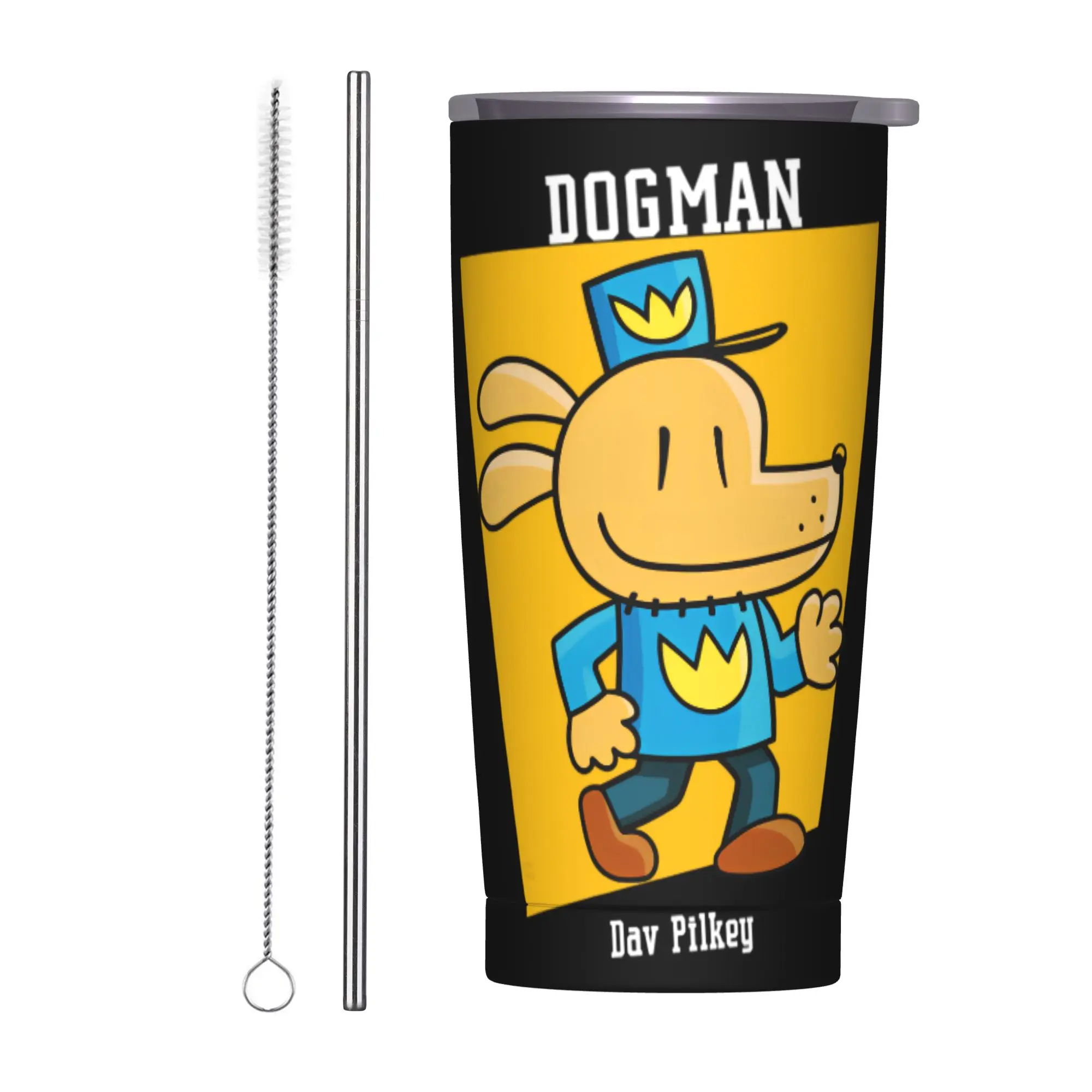 

Animated Films Dogs Man Tumbler Vacuum Insulated Thermal Cup 20oz Double Wall Spill Proof Tags Coffee Cups Straw Bottle Cups