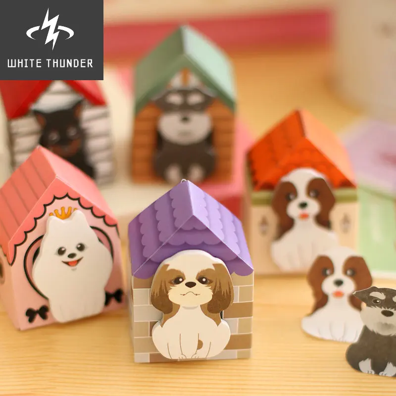 

5X Puppy Dog & Cat Memo Pads Sticky Notes Sticker Bookmark School Office Supply Stationery Message Writing Paper Decor