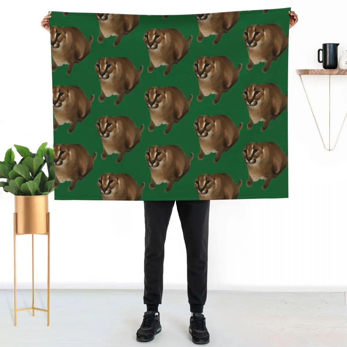 

Big Floppa Throw Blanket Modern Design Soft Blanket for Home Decor