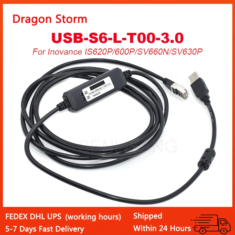 

USB-S6-L-T00-3.0 Debugging Cable Communication Download Data Cable For Inovance IS620P 600P SV660N SV630P Series Servo