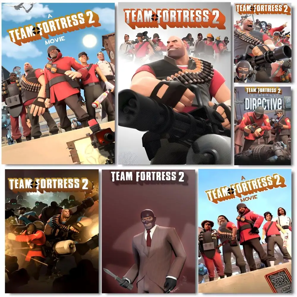 Game T-Team Fortress Poster Resistente al Agua Duradero para Decoracion de Pared en Cualquier Espacio