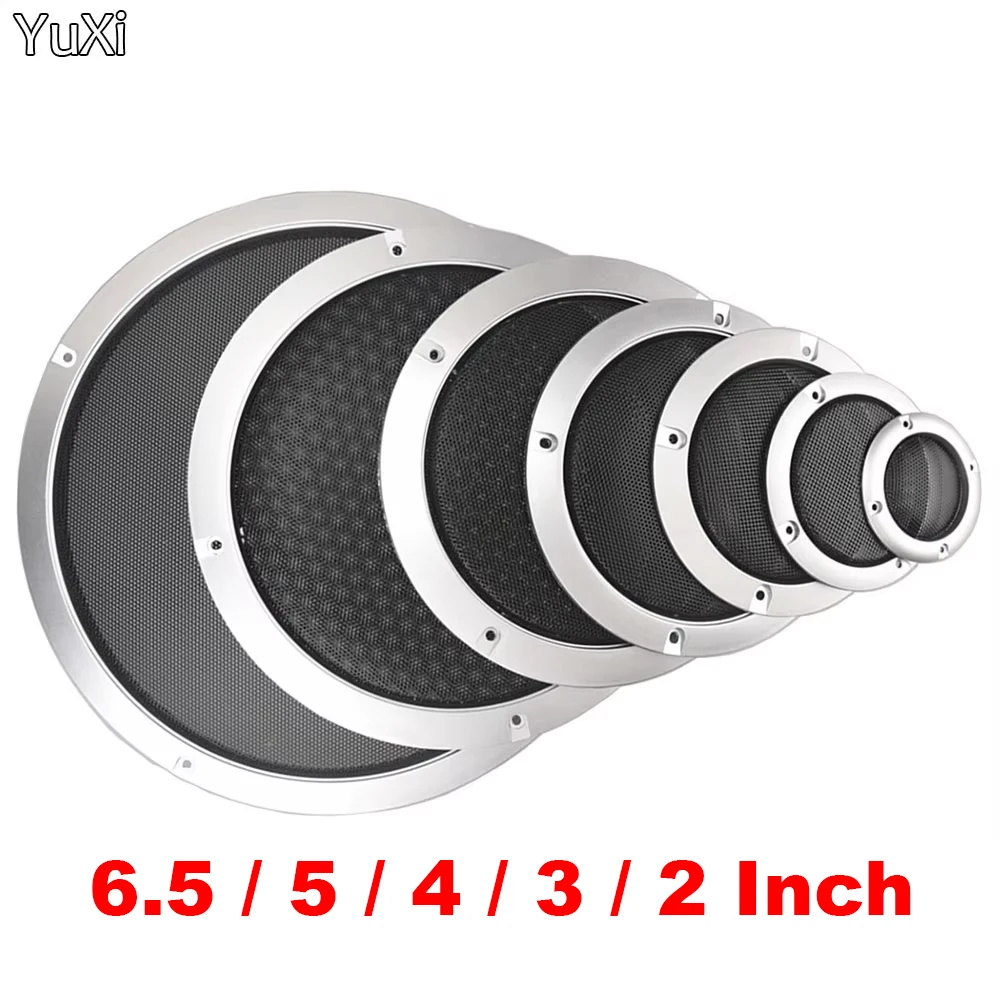 YuXi 2/3/4/5/6.5INCH Silvery Speaker Net Cover High-grade Car Home Mesh Enclosure Speakers Plastic Frame Metal Iron Wire Grilles