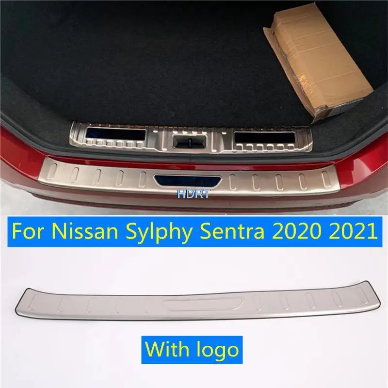 

Car Accessories Stainless steel Rear Trunk Bumper Fender Protector Cover Trim Stickers Decoration For Nissan Sylphy Sentra 2020