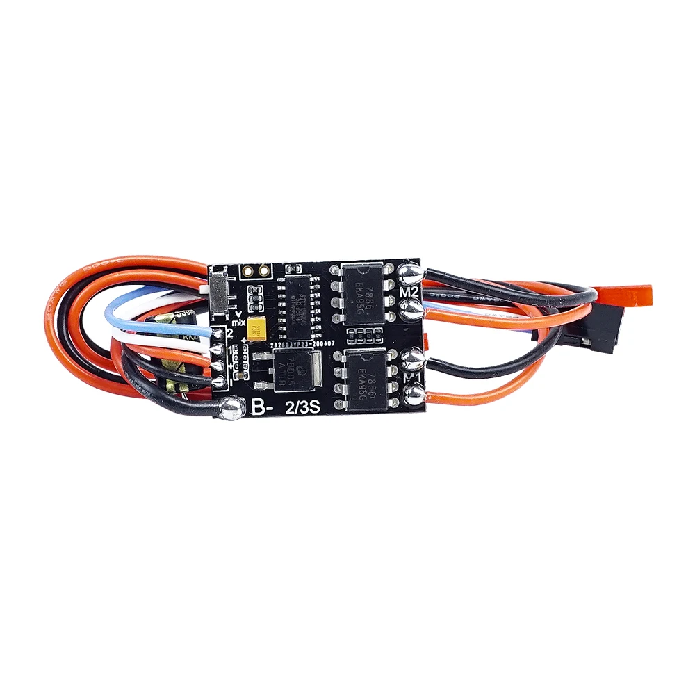 

Двухсторонний 5AX2 щеточный регулятор скорости ESC Flipsky 2-3S для двигателя 130/180, запчасти для радиоуправляемых моделей автомобилей и самолетов