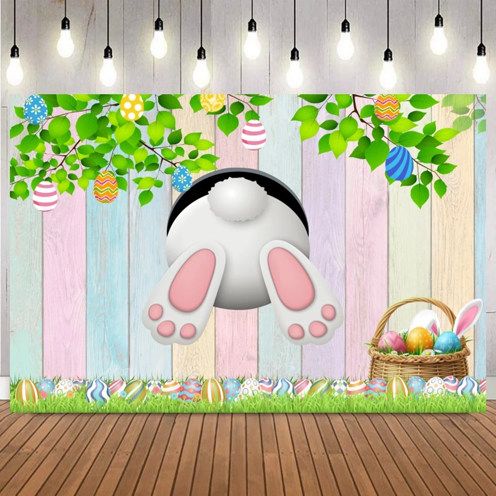 

Пасхальный кролик яйцо мультфильм фэнтезийная сцена фото фон для фотосъемки для пасхального портрета день рождения украшение дома