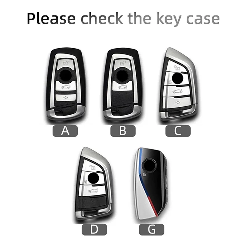 Alloy Style Car Key Case Cover Shell Fob For BMW X1 X3 X5 X6 X7 1 3 5 6 Series G20 G30 G11 F15 F16 G01 G02 F48 Accessories