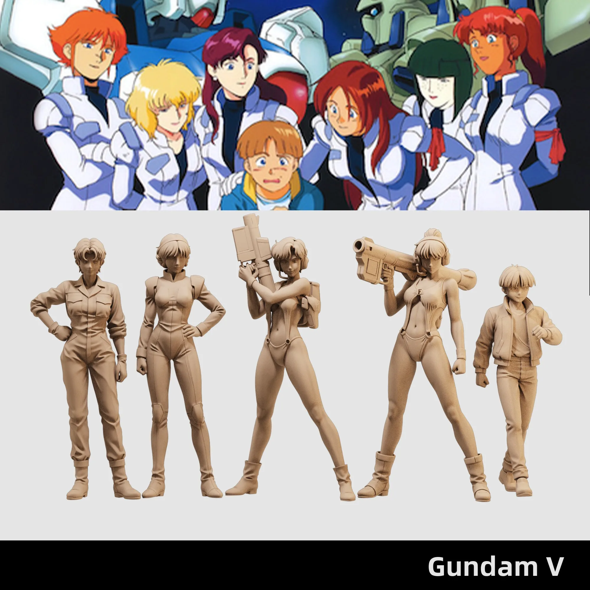 V Huso Cardenina Mabeed Nano Team 164 Modelo Colecionável Miniatura Branca Figura de Anime Brinquedo Modelo Estático p...