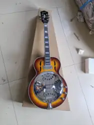 6 Strings Resonator Guitar Dobro Style Steel Metal Body Electric Guitar