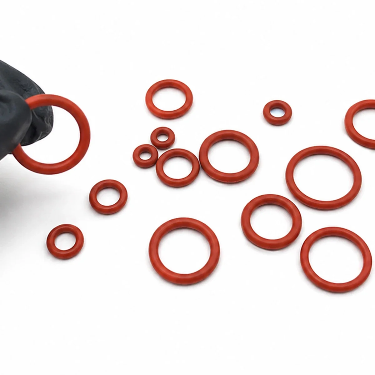 225 Pieces of Red Silica Gel O-ring Gift Box CS1.9/2.4mm High Temperature and Anti-aging Household Kitchen Appliance Repair Kit.