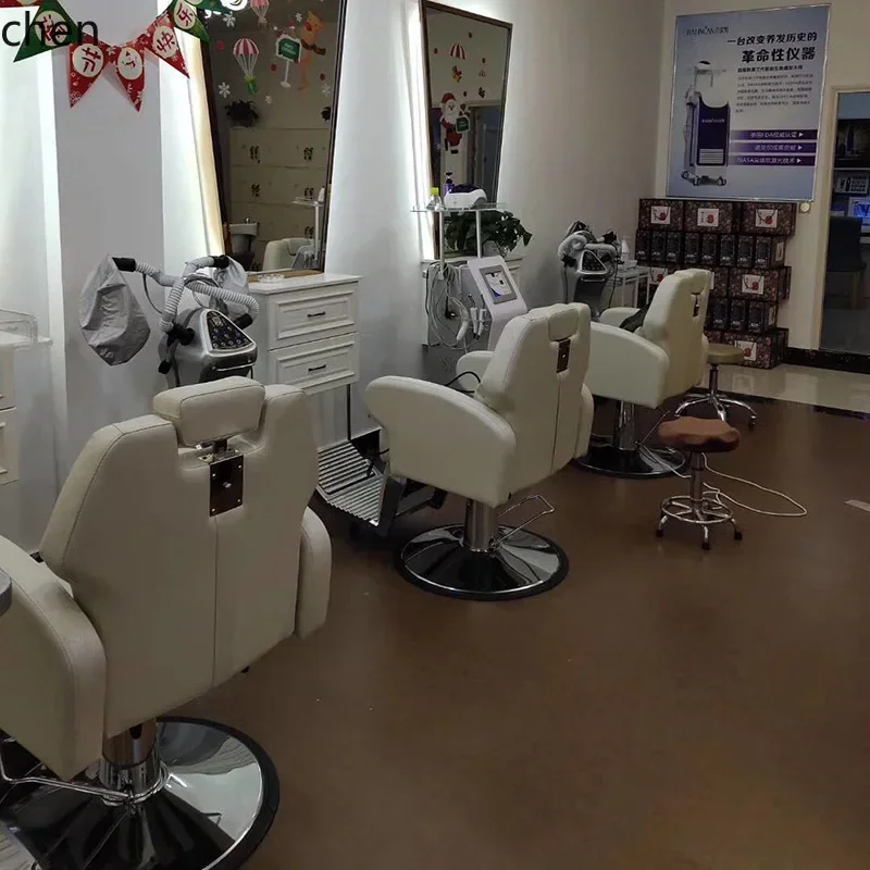 y9.4- Hair Salon Special Silk Area Hair Salon Barber Chair Hair Salon Shaving Reclining  Adjustable Reclining  Cutting Chair