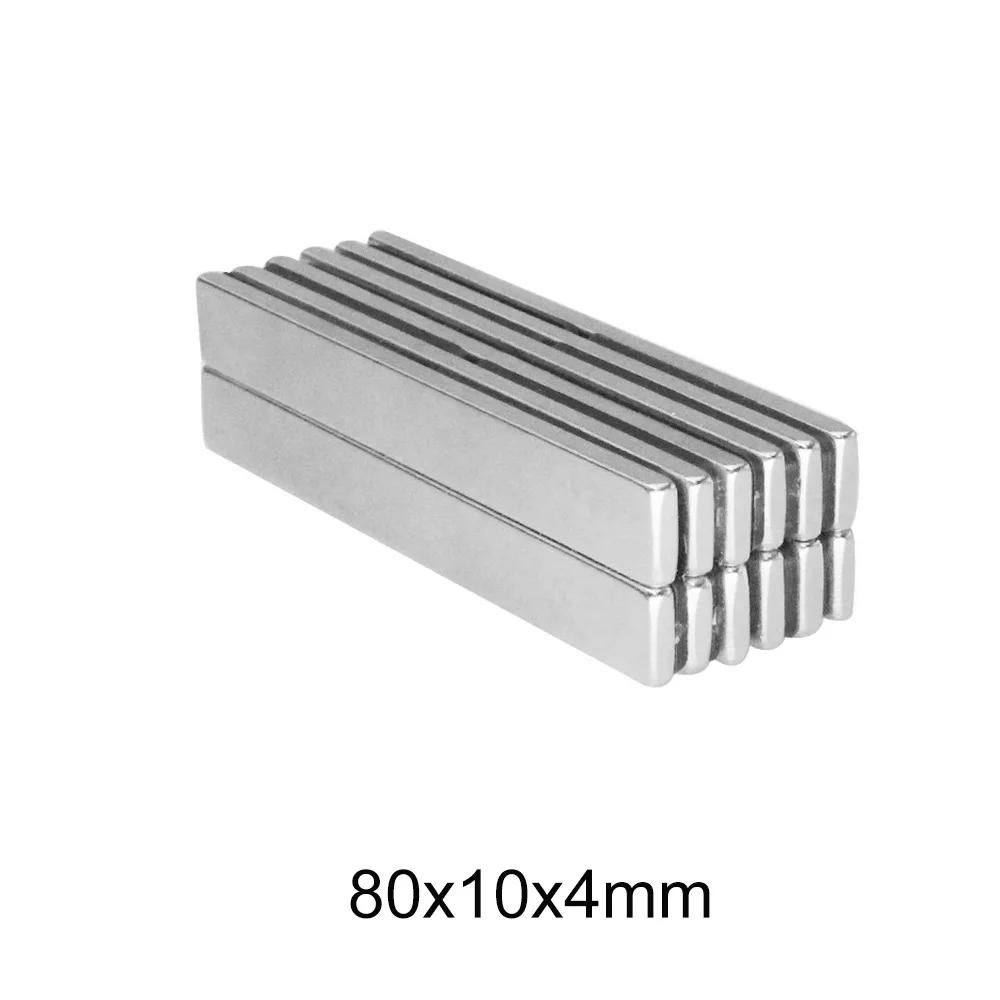 80x10x4 Block Strong Magnet 80mm x 10mm x4mm For Home Refrigerators, Offices DIY 80x10x4mm Powerful Magnet 80*10*4