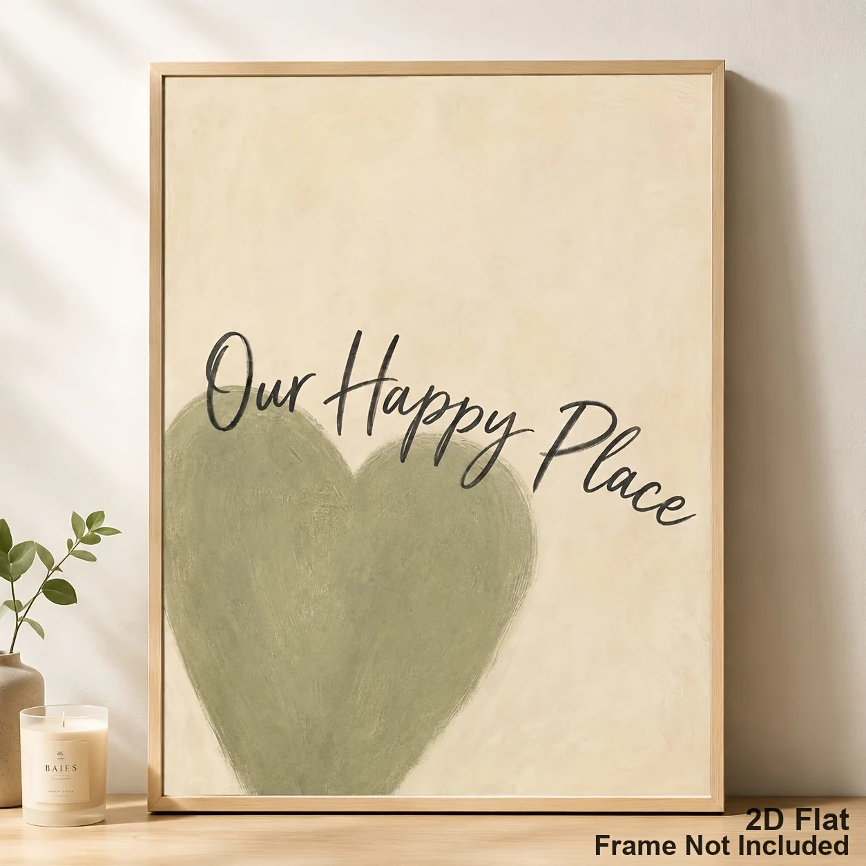 (No frame)2D Flat, Modern Minimalist Canvas - 