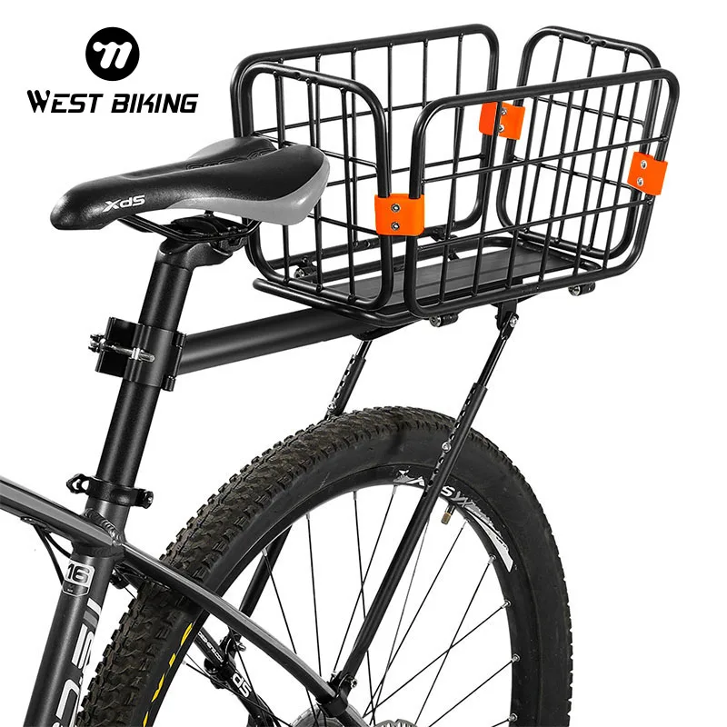 

WEST BIKING Bike Rack Rear Solid Adjustable MTB Bicycle Luggage Cargo Rack Aluminum Alloy Bike Basket Rack Bike Accessories