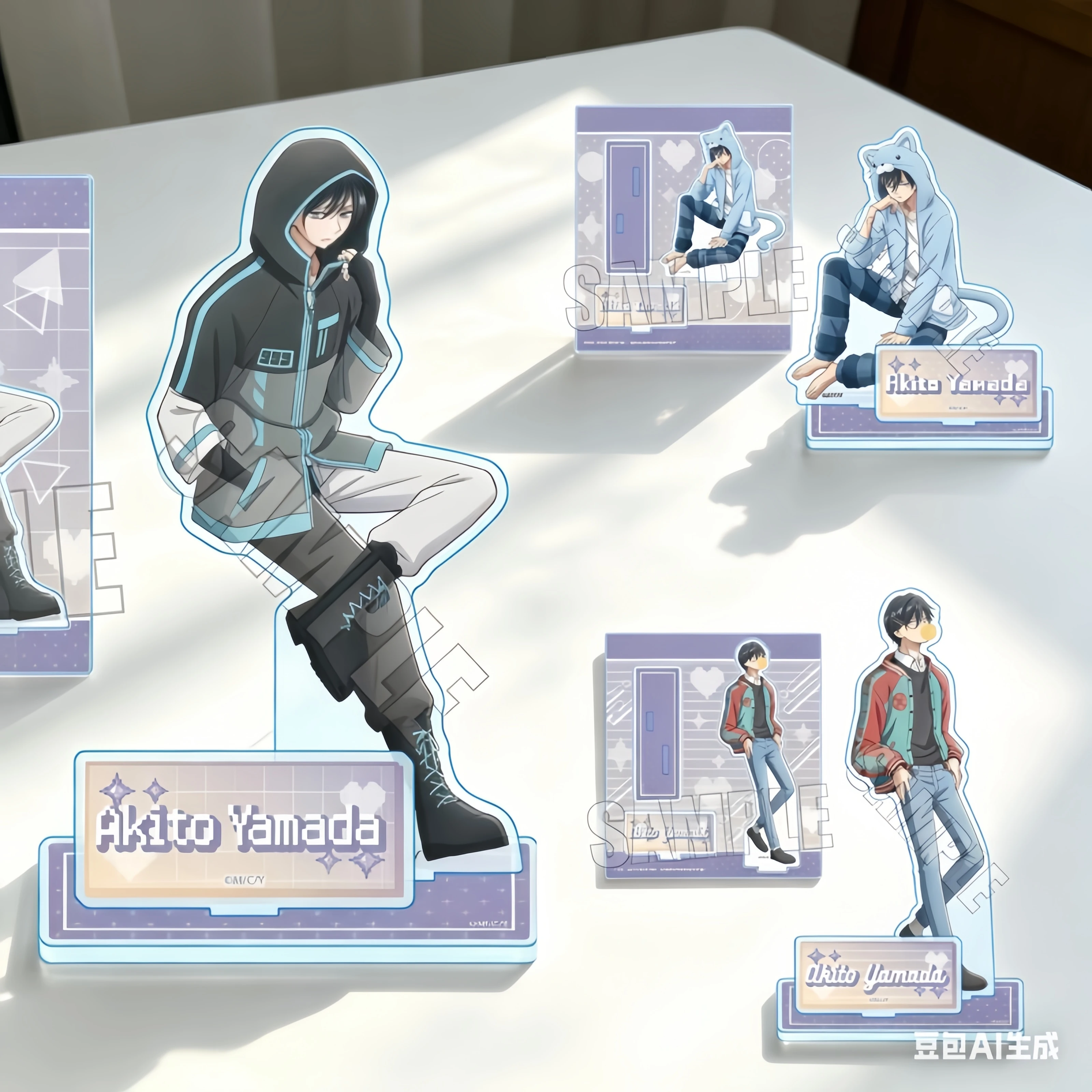 My Love Story With Yamada-Kun At Lv999 Acrylic Standing Sign Definition Gift 15cm Desktop Ornament Cartoon Character Keychains