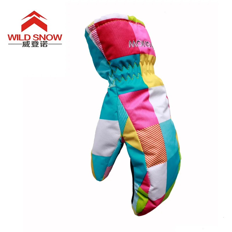 Winter warme Kinder Ski handschuhe Mädchen Schnees port wind dichte schöne Skateboard handschuhe geeignet für Handflächen breite 5,5-7,5 cm