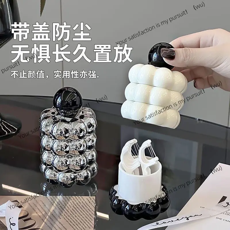 Toothpick box, high-end new cotton swab storage tube for home use, personality creativity, light luxury, high-end appearance