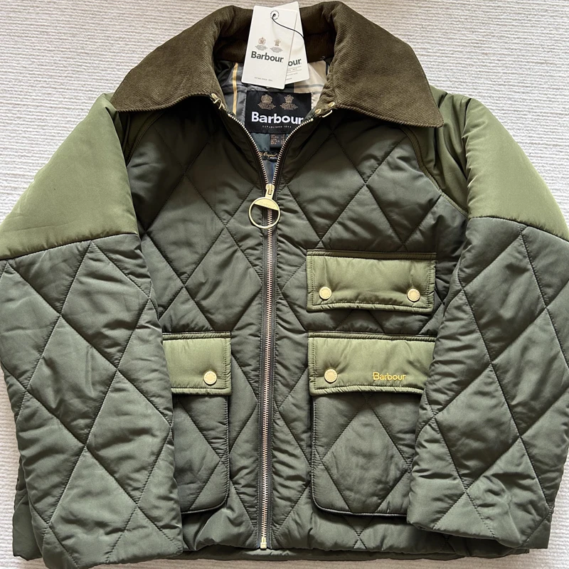 B@r Milby Classic Quilted Cotton Jacket Green