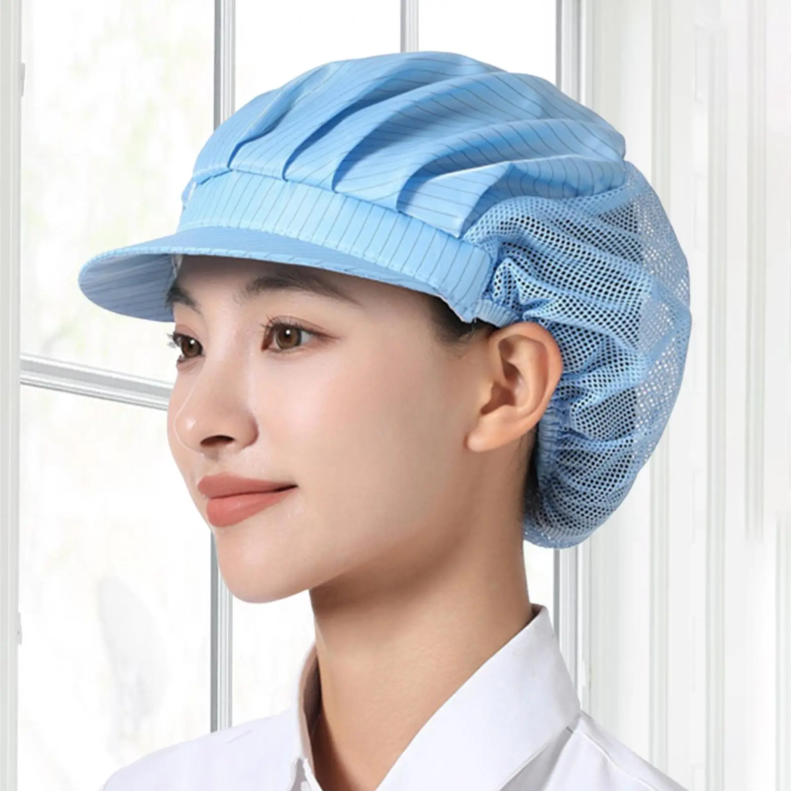 Chef Hat Mesh Food Service Baker Cap, confortável de usar, portátil, ajustável, reutilizável, universal, adulto versátil, elegante, 1x