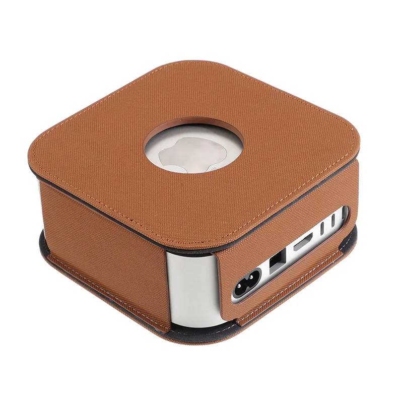 PU Leather Case Cover for Apple Mac Mini 2024 M4 Pro Storage Bag Sleeve Pouch Cover Protective Case Bag