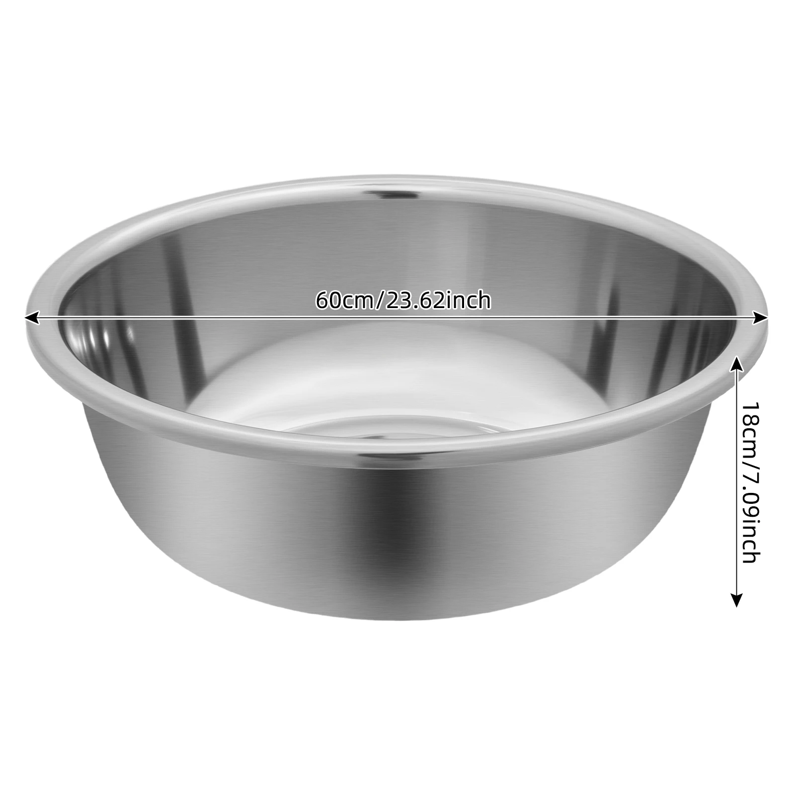 

4Pcs Stainless Steel Mixing Bowls, 60cm Extra Large Basin Salad Basin, Mixing Bowls for Salads, Bread