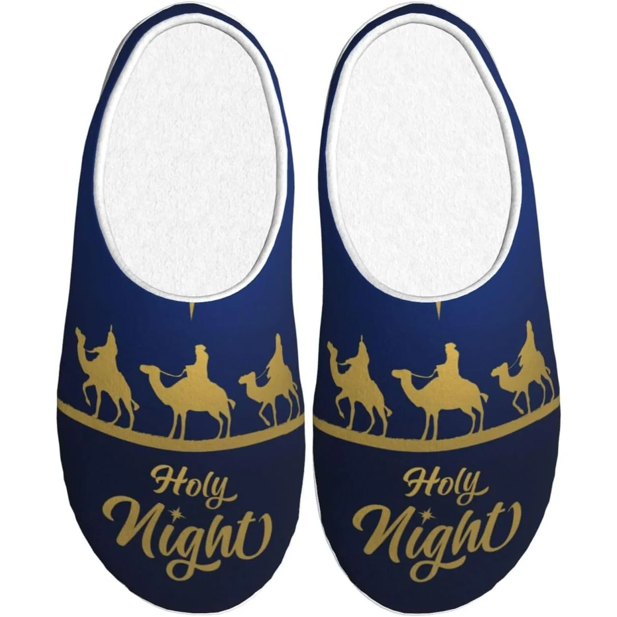 عيد الميلاد مشهد المهد المسيحي الكبار النعال القطنية المنزل أحذية الملاعب المغطاة #1