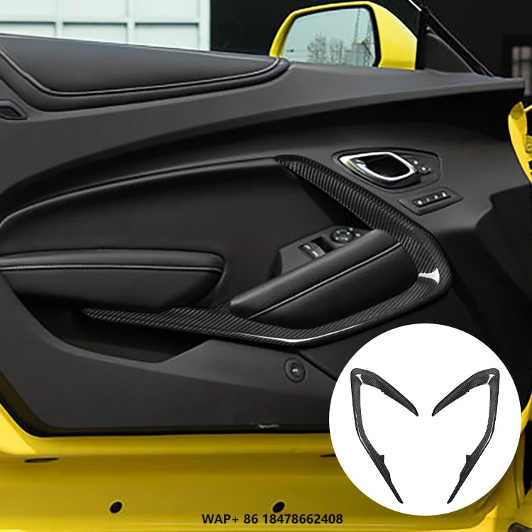 

ES Car Interior Accessories Door Trim Carbon Fiber Camaro Inside Door Decoration for Chevrolet