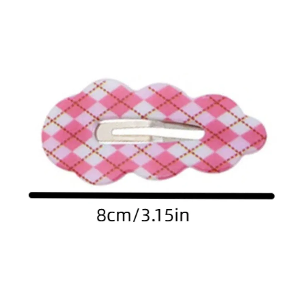 Gifts Alloy Plaid Hair Clip Acrylic Candy Color Cloud Hair Clip Irregular Wave Korean Style Hairpin Party