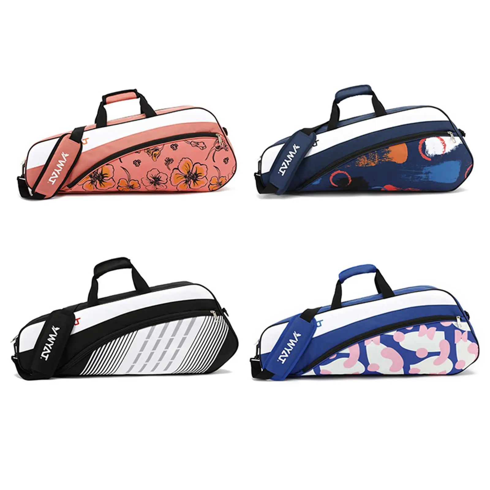 حقيبة مضرب كرة الريشة لمضارب كرة الريشة والاسكواش ومدربي مضرب كرة البيسبول باللون الوردي