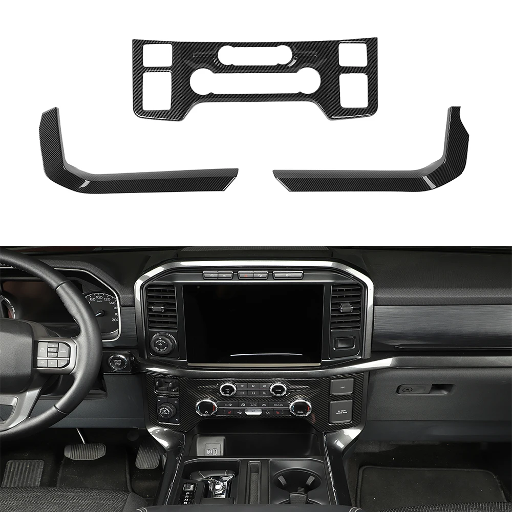 For Ford F150 2021+ Car Air Conditioner Panel Cover Gear Shift Side Strips ABS Stickers Trim Interior Auto Styling Accessories