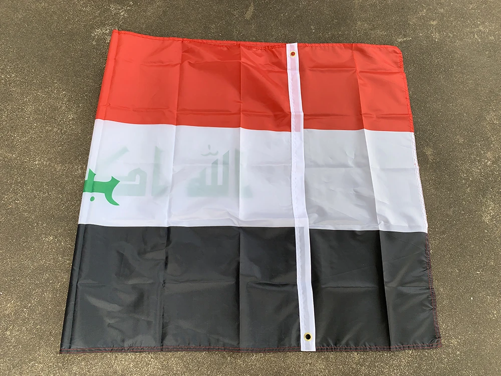 Z-ONE FLAG Iraq  flag 90 x 150cm  polyester hanging  3x5 ft  Iraq flags Home Indoor Outdoor decoration Decoration Banner