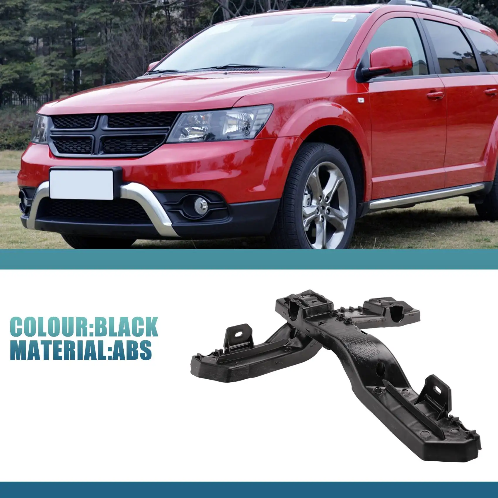 For Dodge Journey 2009-2017 4Pcs Front Bumper-Support Bracket Left & Right Side 5178410AD 5178411AD