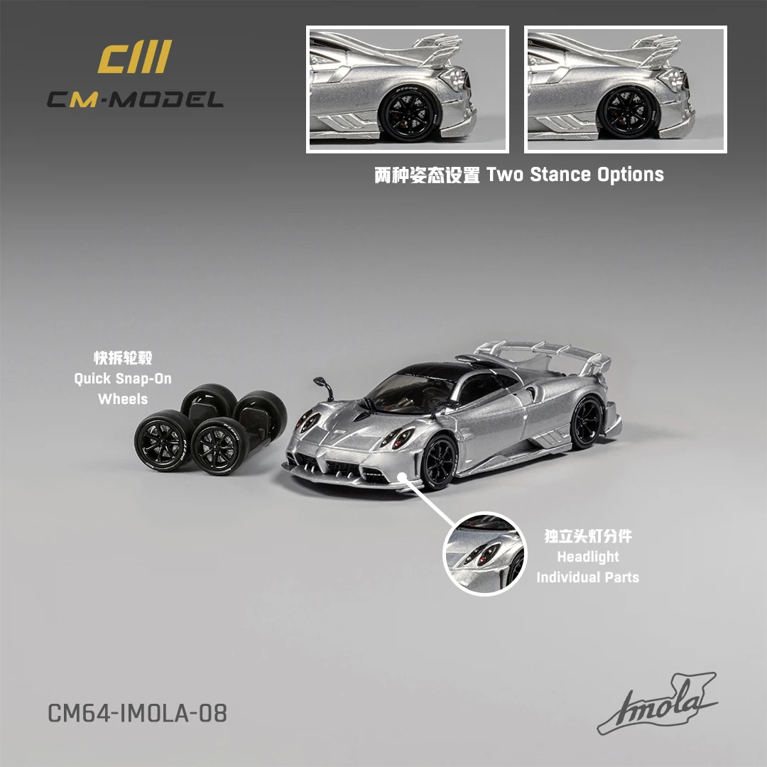 

Newly Stocks CM Model 1:64 Diecast Scale Model Car Imola Silver Color In 2024